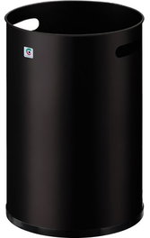 CILINDRO Papelera Metálica Cilindro P-21 Negra de 18 Litros