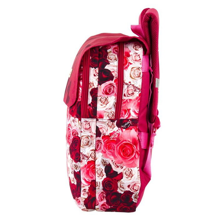 PERONA Mochila Rosas 42cm con Dos Compartimentos, Bolsillo Frontal y Lateral, Adaptable a Carrito