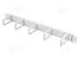 Lanberg Organizador de cables 1U Tipo B de 19 pulgadas gris