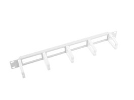 Lanberg Organizador de cables 1U Tipo B de 19 pulgadas gris