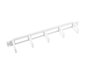 Lanberg Organizador de cables 1U Tipo B de 19 pulgadas gris