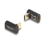 DeLOCK Adaptador USB Type-C 40 Gbps 8K 60 Hz PD 3.0 100 W Angular Antracita
