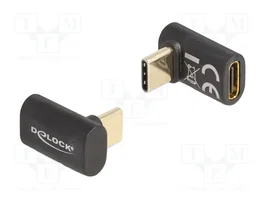 DeLOCK Adaptador USB Type-C 40 Gbps 8K 60 Hz PD 3.0 100 W Angular Antracita