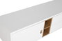 DKD Home Decor Mueble TV Urban Blanco Natural 140 x 55 x 40 cm con 2 Cajones y 1 Puerta