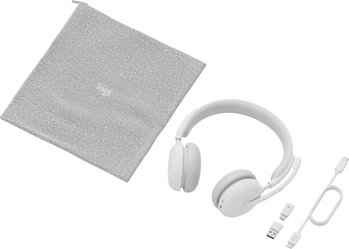 Logitech Zone Wireless 2 Auriculares Diadema Oficina - Inalámbrico y Alámbrico USB-C, Bluetooth 5.2, Cancelación Activa de Ruido (ANC), Blanco