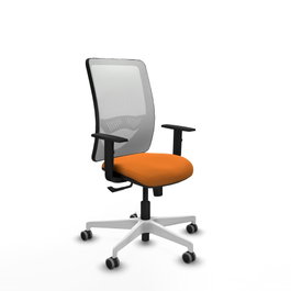 PIQUERAS Y CRESPO Silla de oficina Zulema Naranja y Blanco