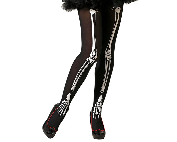 Medias De Rejilla Con Diseño De Esqueleto Para Halloween Medias De Rejilla Con Diseño De Esqueleto Para Halloween