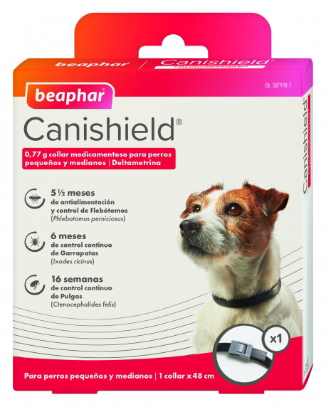 Beaphar Canishield Collar Antiparasitario Ajustable 48cm para Perro Beaphar Canishield Collar Antiparasitario Ajustable 48cm para Perro