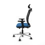 PIQUERAS Y CRESPO Silla de oficina Haches con mecanismo Sincro/Traslack, Azul claro y Negro