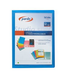 Carpeta Fundas (Tarifario) Pardo Studio Style Personalizable Pp A4 10 F. Azul