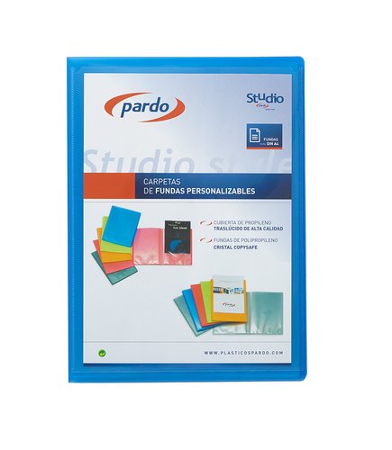 Carpeta Fundas (Tarifario) Pardo Studio Style Personalizable Pp A4 10 F. Azul Carpeta Fundas (Tarifario) Pardo Studio Style Personalizable Pp A4 10 F. Azul
