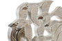 DKD Home Decor Decoración de Pájaros en Albasia y Hierro, Beige y Marrón