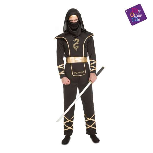 My Other Me Disfraz Black Ninja Talla M-L Mono con Capucha, Armadura, Cinturón y Máscara My Other Me Disfraz Black Ninja Talla M-L Mono con Capucha, Armadura, Cinturón y Máscara
