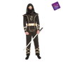 My Other Me Disfraz Black Ninja Talla M-L Mono con Capucha, Armadura, Cinturón y Máscara