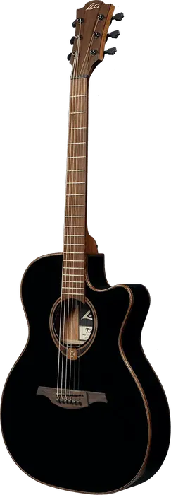 LAG Guitarra Acústica Auditorium Slim Cutaway Tramontane 118 A/E Electroacústica Negra Brillante