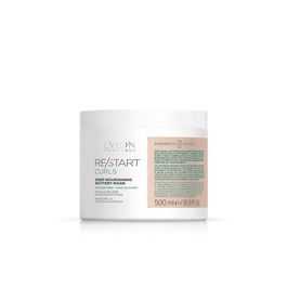 Revlon Mascarilla Nutritiva Restart Curls para Cabello Rizado con Aceite de Jojoba y Manteca de Karité 500ml - Definición y Control del Encrespamiento