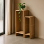 Ixia Pack de 2 Peanas Natural de Madera de Teca Bellamonte