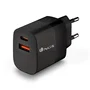 NGS BUD 33W Cargador de Pared GaN con USB-C y USB-A Negro