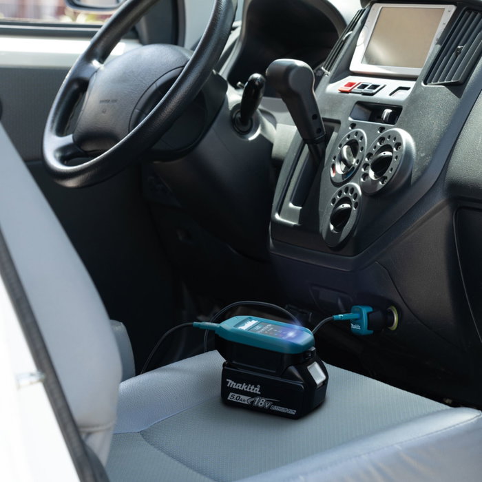 Makita DC18SJ Cargador USB-PD con ADP14 y Cable USB-C para baterías LXT Makita DC18SJ Cargador USB-PD con ADP14 y Cable USB-C para baterías LXT