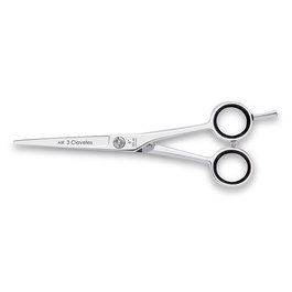 Tres Claveles Tijera Peluquería Air 6" Acero Inoxidable Forjada en Caliente Filo Suave Tornillo Regulable Diseño Simétrico Apoyadedos Extraíble