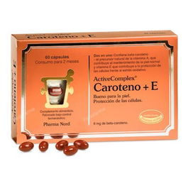 Pharma Nord Activecomplex Caroteno+E 60 Comp. Protege Células y Ayuda Bronceado