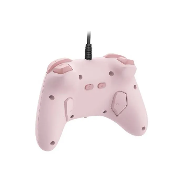 Hori AABZV34973 Mando Horipad Turbo para Nintendo Switch y Switch 2, con cable, color rosa, botones programables