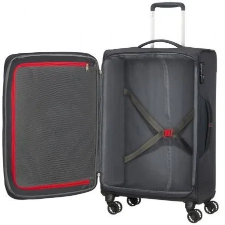 American Tourister 133190-2645 Maleta Mediana Spinner Expansible 67cm Gris y Rojo American Tourister 133190-2645 Maleta Mediana Spinner Expansible 67cm Gris y Rojo