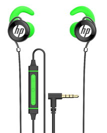HP Auricular Gaming con Doble Micrófono Extraíble, Control de Volumen, Color Verde - Auricular HP Gaming con Doble Microfono (Extraible) y Control de Volumen - Verde
