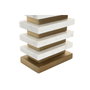 DKD Home Decor Lámpara de Sobremesa de Acero y Mármol Mate Dorado y Blanco