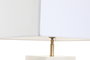 DKD Home Decor Lampara Sobremesa India lamps 1c25 Dorado Blanco 50 x 86 x 30 cm