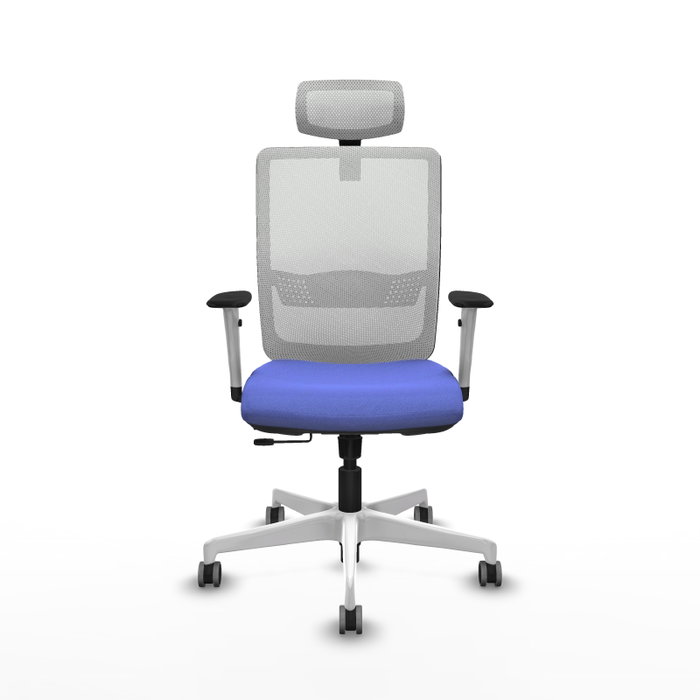 PIQUERAS Y CRESPO Silla de oficina Haches Azul claro/Blanco