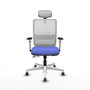 PIQUERAS Y CRESPO Silla de oficina Haches Azul claro/Blanco