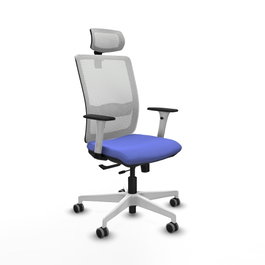 PIQUERAS Y CRESPO Silla de oficina Haches Azul claro/Blanco