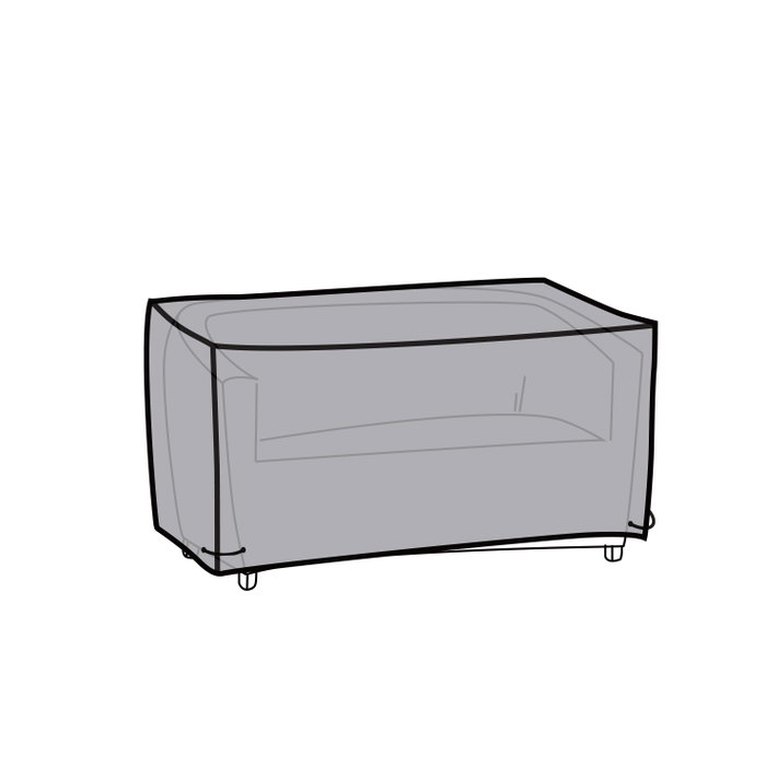 DKD Home Decor Funda de Poliéster para Sofá, 140x80x60 cm, Gris Oscuro