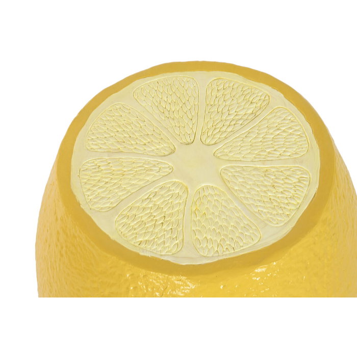 DKD Home Decor Mesita Auxiliar Magnesia 36x36x41 Amarillo Limón