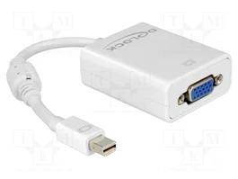 DeLOCK Adaptador mini DisplayPort a VGA Blanco, 0,18 m