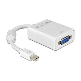 DeLOCK ST-BU Adaptador Mini DisplayPort a VGA (D-Sub), Cable 0.18 m, Macho/Hembra, Blanco