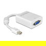 DeLOCK ST-BU Adaptador Mini DisplayPort a VGA (D-Sub), Cable 0.18 m, Macho/Hembra, Blanco