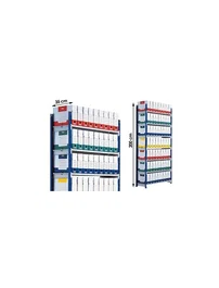Paperflow Estantería metálica azul de 5 estantes