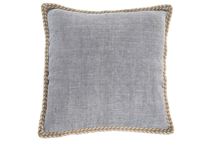 DKD Home Decor Cojín de Lino Gris 50x50x8 cm (Pack de 2) DKD Home Decor Cojín de Lino Gris 50x50x8 cm (Pack de 2)