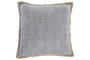 DKD Home Decor Cojín de Lino Gris 50x50x8 cm (Pack de 2)