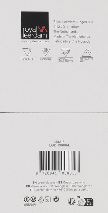 Inde Set 6 Copas Vino 52 cl Carre Optics