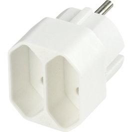 Rev REV Euro-Enchufe doble blanco