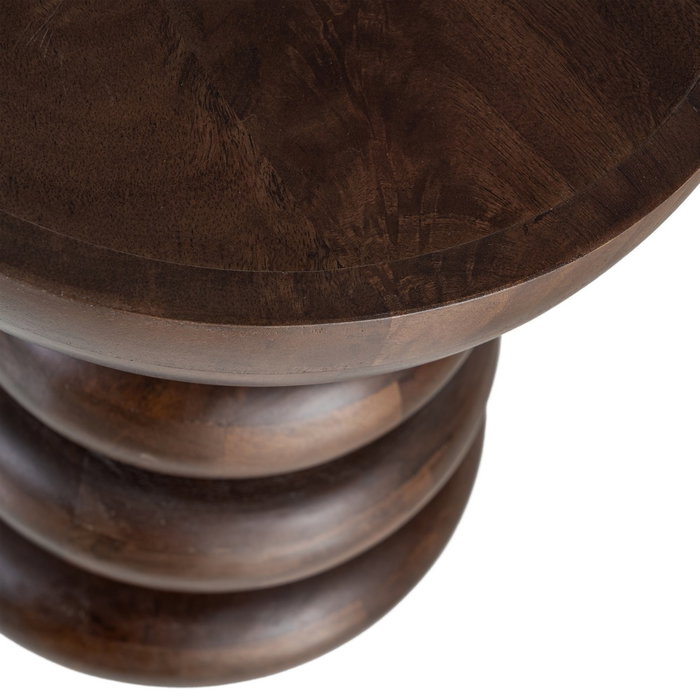 Mesita Marrón Madera de Mango Salón 35 X 35 X 47 cm