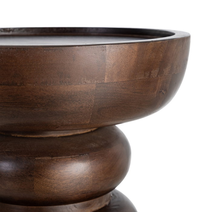 Mesita Marrón Madera de Mango Salón 35 X 35 X 47 cm