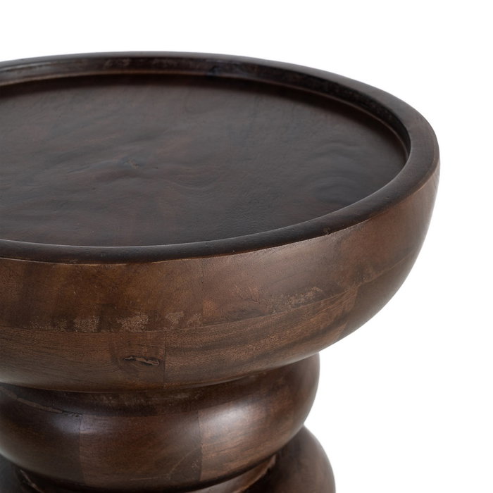 Mesita Marrón Madera de Mango Salón 35 X 35 X 47 cm