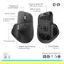 Logitech Ratón MX Master 4 for Business Graphite, Inalámbrico 2.4GHz/Bluetooth, Versión Empresarial