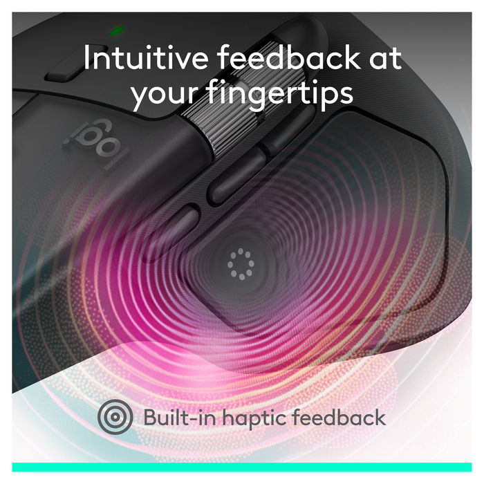 Logitech Ratón MX Master 4 for Business Graphite, Inalámbrico 2.4GHz/Bluetooth, Versión Empresarial