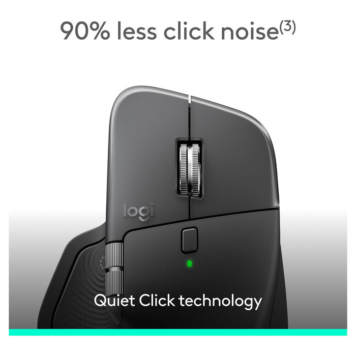 Logitech Ratón MX Master 4 for Business Graphite, Inalámbrico 2.4GHz/Bluetooth, Versión Empresarial