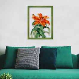 Wallity CAM76676 Cuadro Decorativo Enmarcado 32 x 42 cm con Marco de Madera y Cristal